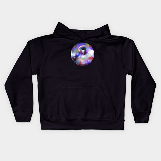 Gradient Globe Kids Hoodie by lcsmithdesigns